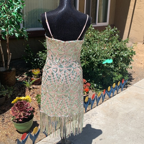 🎉HOST PICK🎉 Laundry by Shelli Segal Sequin Pattern Fringe Dress - Picture 4 of 8
